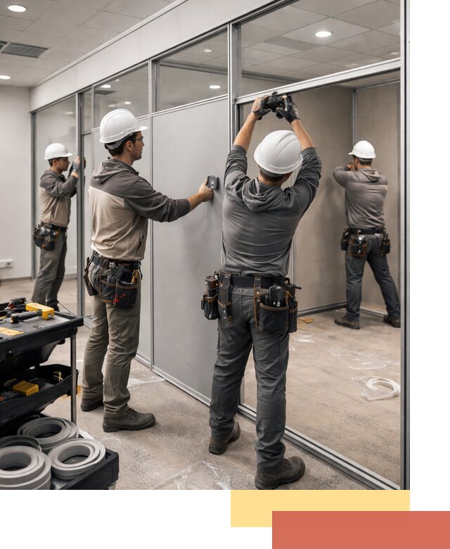 Мобильные офисные перегородки под ключ в Ржеве