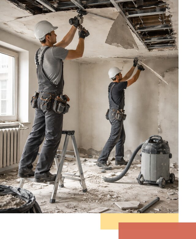 Демонтаж гипсокартонного потолка в Ржеве быстро и аккуратно