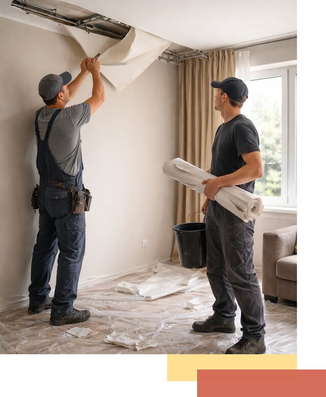 Демонтаж натяжного потолка в Ржеве быстро и аккуратно