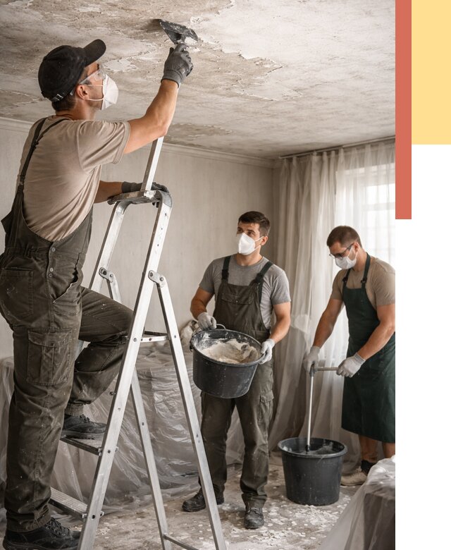 Удаление побелки с потолка в Ржеве от 2570 руб. быстро и недорого | ОТДЕЛОЧНИК-Ржв