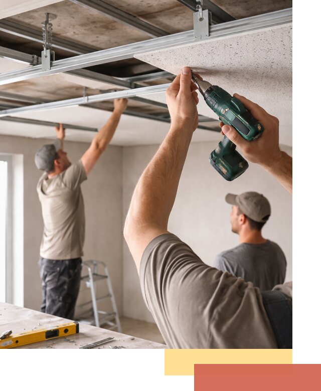 Монтаж акустического потолка в Ржеве под ключ