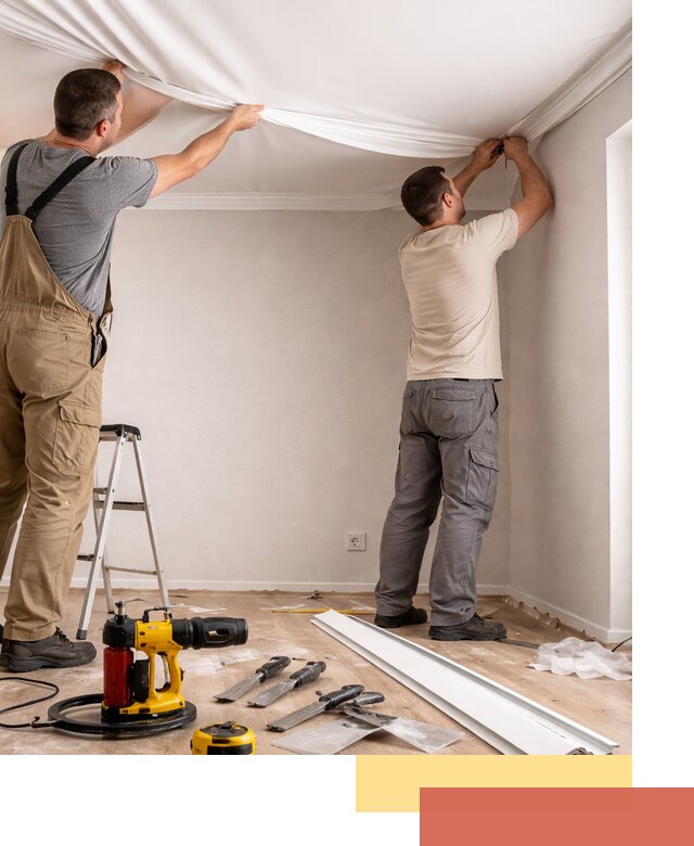 Монтаж ПВХ натяжного потолка в Ржеве качественно и быстро