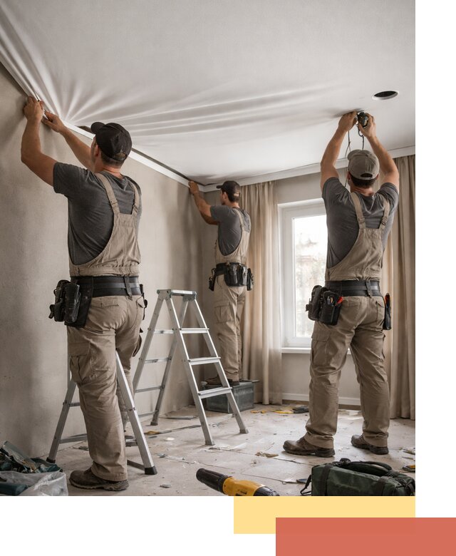 Монтаж матового натяжного потолка в Ржеве качественно и быстро