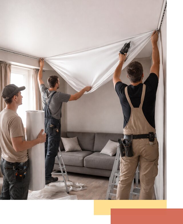 Монтаж сатинового натяжного потолка в Ржеве качественно и быстро