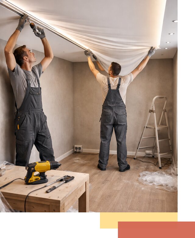 Монтаж натяжного потолка с подсветкой в Ржеве цена и сроки