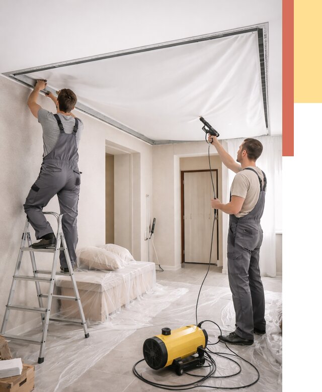 Монтаж натяжного потолка в прихожей в Ржеве от 2724 руб. под ключ | ОТДЕЛОЧНИК-Ржв