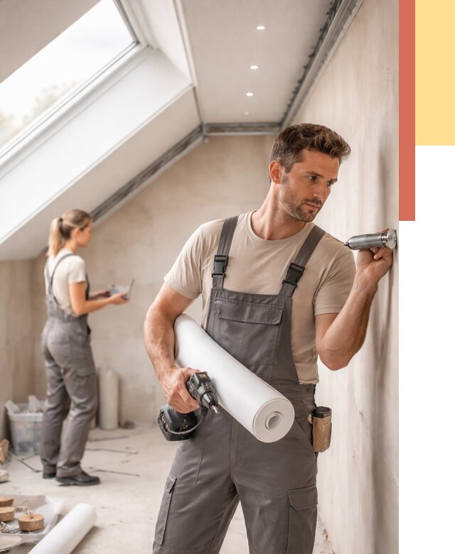 Монтаж натяжного потолка на мансарде в Ржеве от 3598 руб. | ОТДЕЛОЧНИК-Ржв