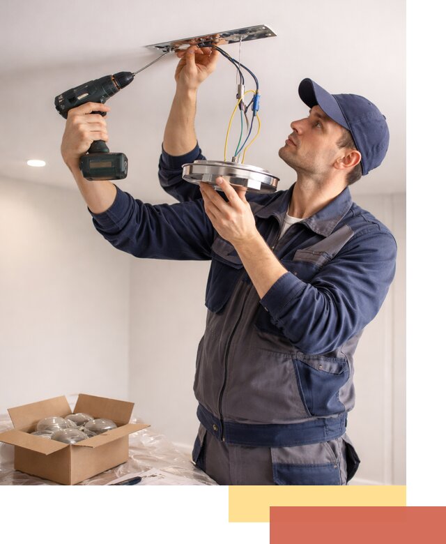 Установка люстры в натяжной потолок в Ржеве