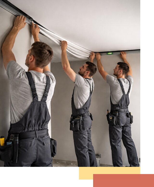 Теневые натяжные потолки в Ржеве: монтаж и отделка быстро и качественно