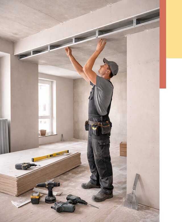 Потолок из гипсокартона с нишей в Ржеве от 1285 руб. под ключ | ОТДЕЛОЧНИК-Ржв