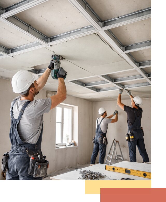 Кессонный потолок из гипсокартона под ключ в Ржеве