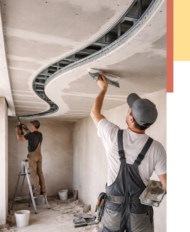 Криволинейный потолок из гипсокартона в Ржеве от 2159 руб./м2 | ОТДЕЛОЧНИК-Ржв