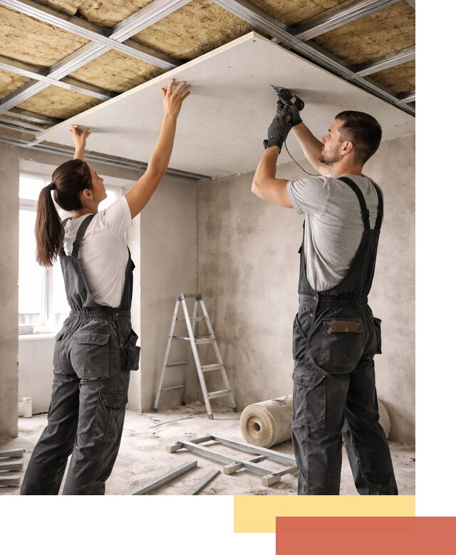 Звукоизоляция потолка из ГКЛ в Ржеве профессионально и надежно