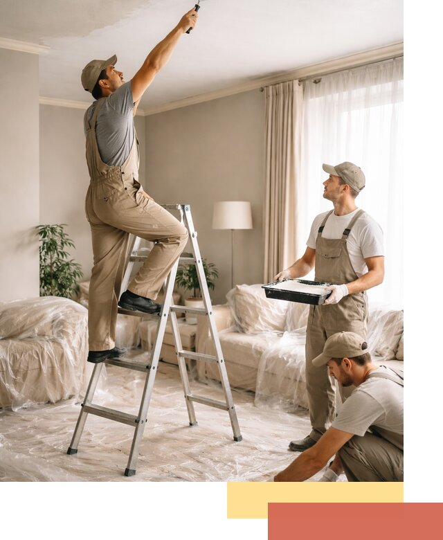 Покраска потолков акриловой краской в Ржеве качественно и быстро