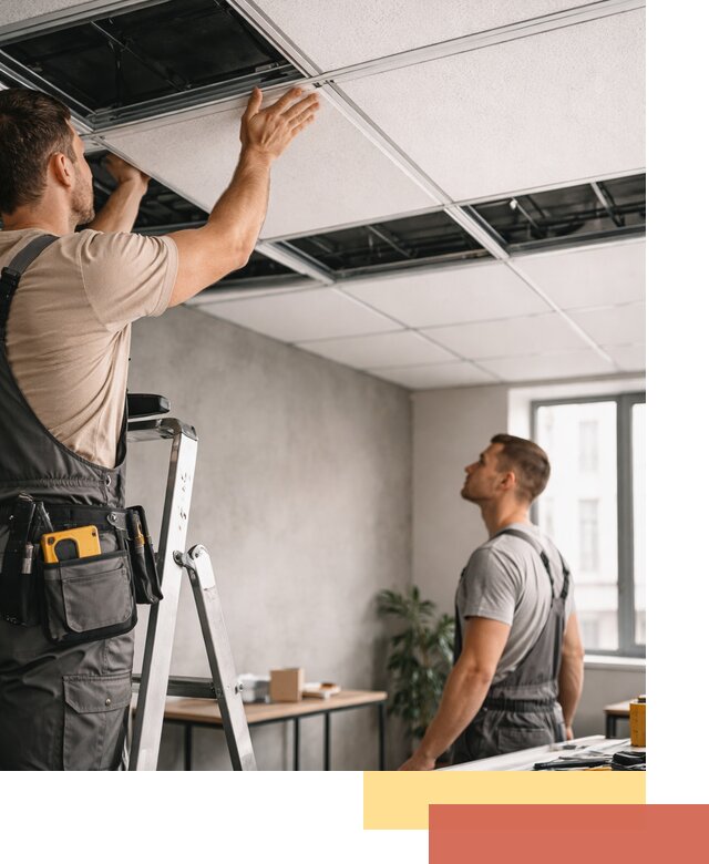 Монтаж потолочной плитки в Ржеве качественно и в срок