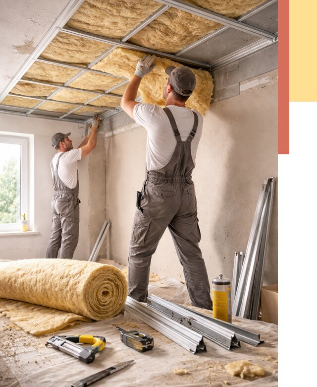 Утепление потолка в Ржеве от 7401 руб/м2 — недорого, быстро, под ключ | ОТДЕЛОЧНИК-Ржв