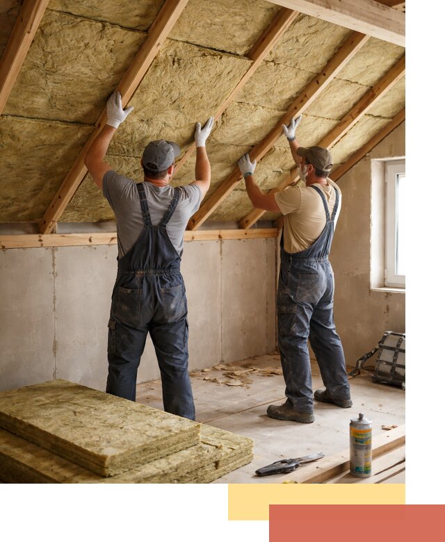 Утепление потолка минеральной ватой в Ржеве