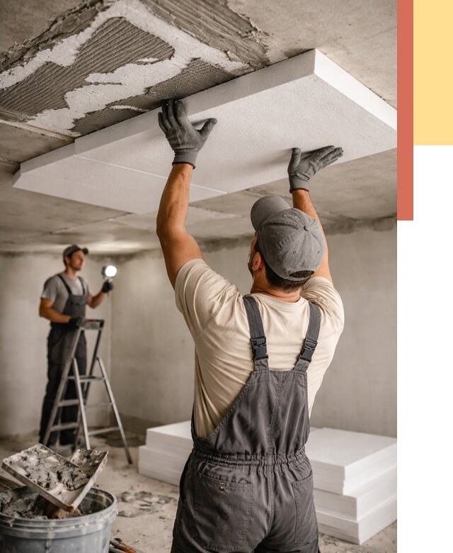 Утепление потолка пенопластом в Ржеве от 4626 руб/м2 — недорого и быстро | ОТДЕЛОЧНИК-Ржв