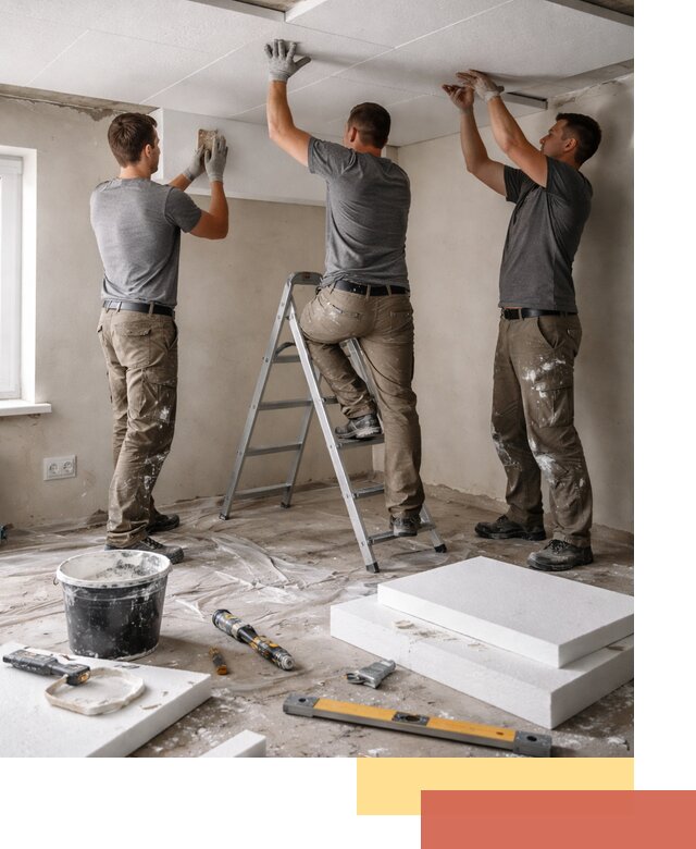 Утепление потолка пенопластом в Ржеве быстро и качественно