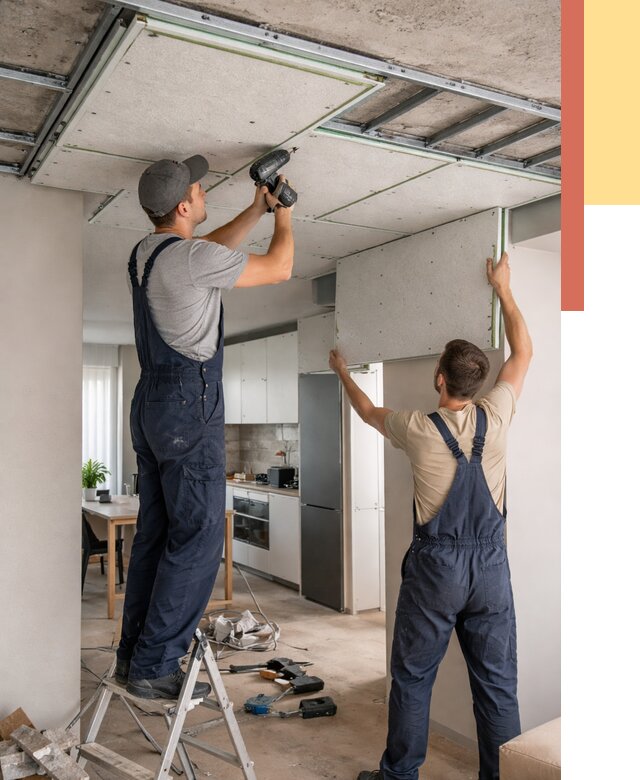 Шумоизоляция потолка панелями зипс в Ржеве от 1902 руб. под ключ | ОТДЕЛОЧНИК-Ржв